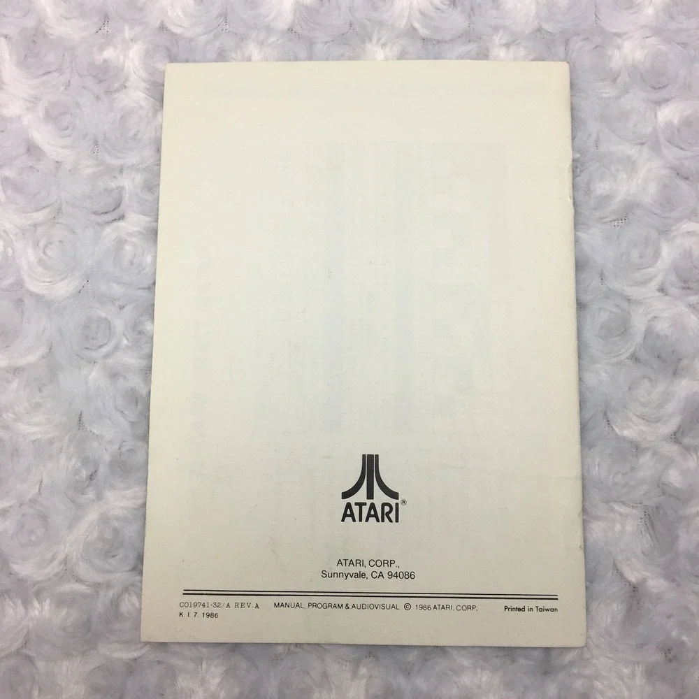 Vtg 1986 Atari Space Invaders 7 page Game Program Instruction Manual CX2632 ONLY